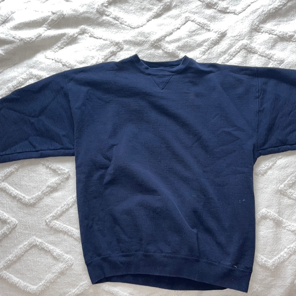 Heavy cotton crewneck navy blue XL
